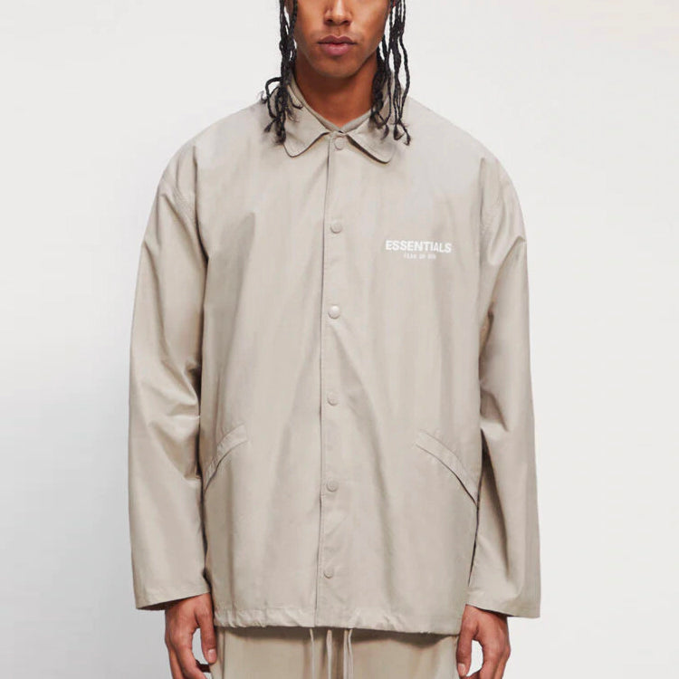 Куртка Fear of God Essentials FW20 Coach Jacket Moss, зеленый — фото 4