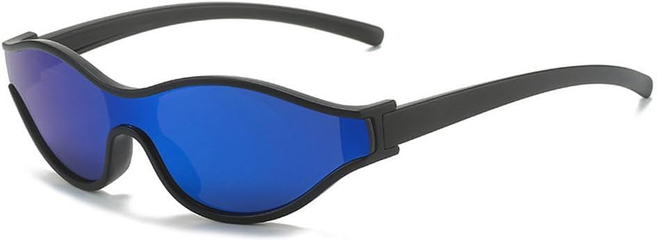 

Сексуальные солнцезащитные очки «кошачий глаз» с оригинальным дизайном, винтажные зеркальные, роскошные, цельные, в маленькой оправе, с защитой от УФ-излучения UV400 TKKTLLT, Black Blue