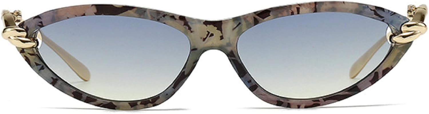 

Роскошные солнцезащитные очки «кошачий глаз» для женщин, винтажный дизайн 2025 года, золотистая металлическая оправа, солнцезащитные очки для женщин, защита от УФ-излучения UV400 mincl, Green