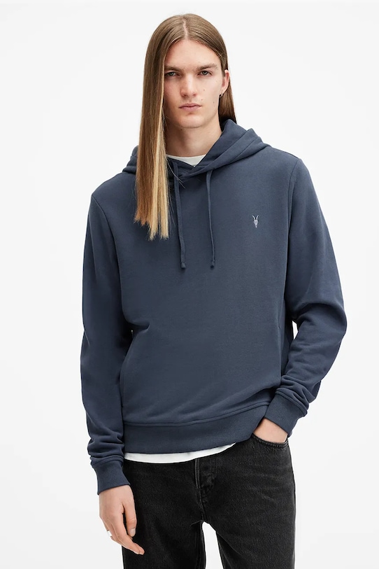 

Хлопковая толстовка RAVEN OTH HOODY Allsaints, темно-синий