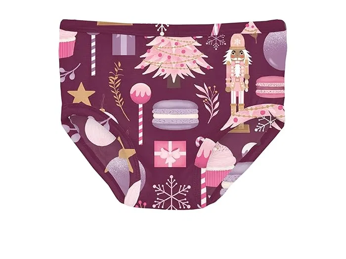 Трусы детские набор 3 шт Kickee Pants Kids, Melody Sugar Plum/Desert Rose/Natural Silly Penguins — фото 4