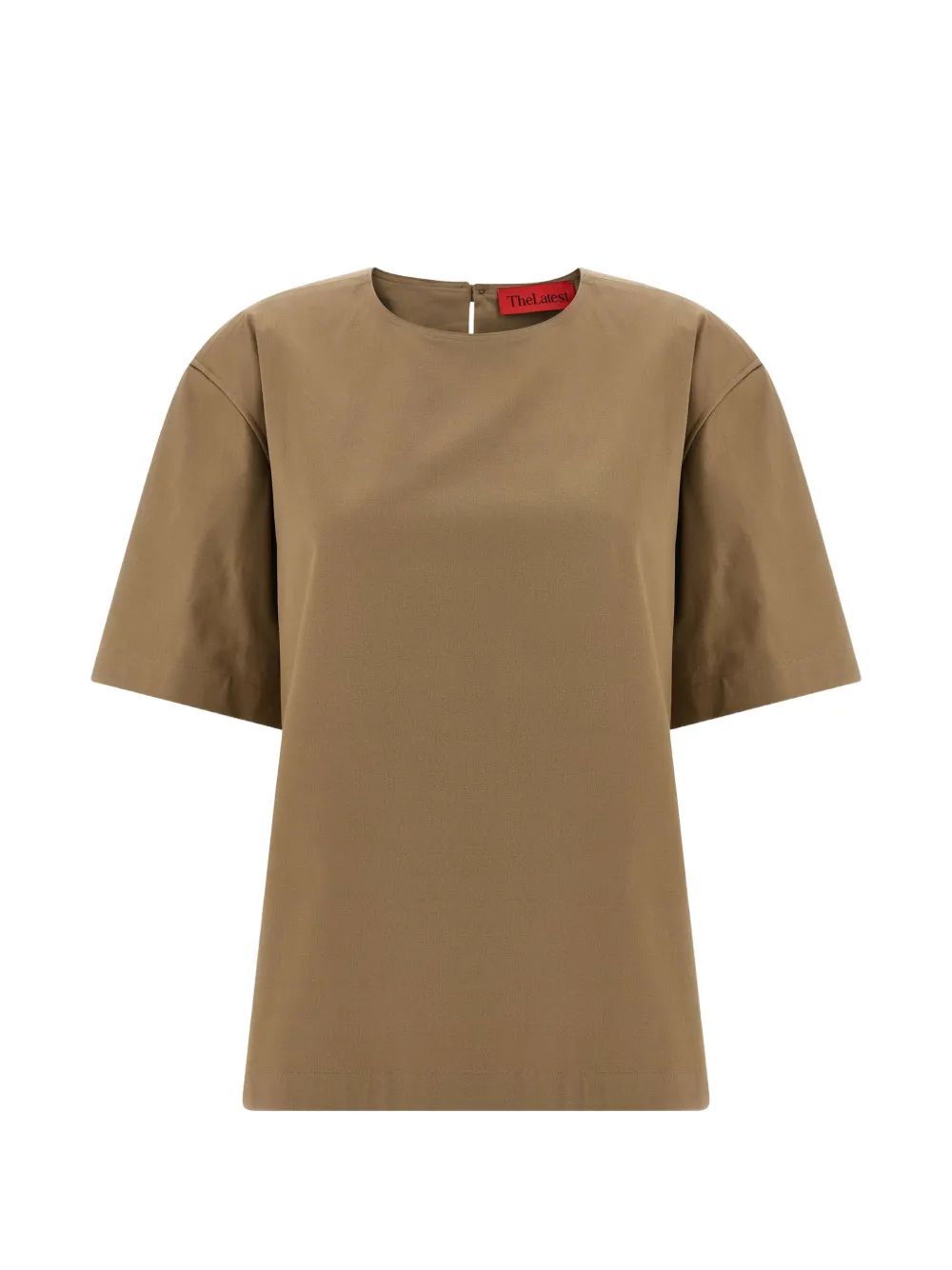 

Футболка Dean с короткими рукавами и вырезом-капля Thelatest, коричневый