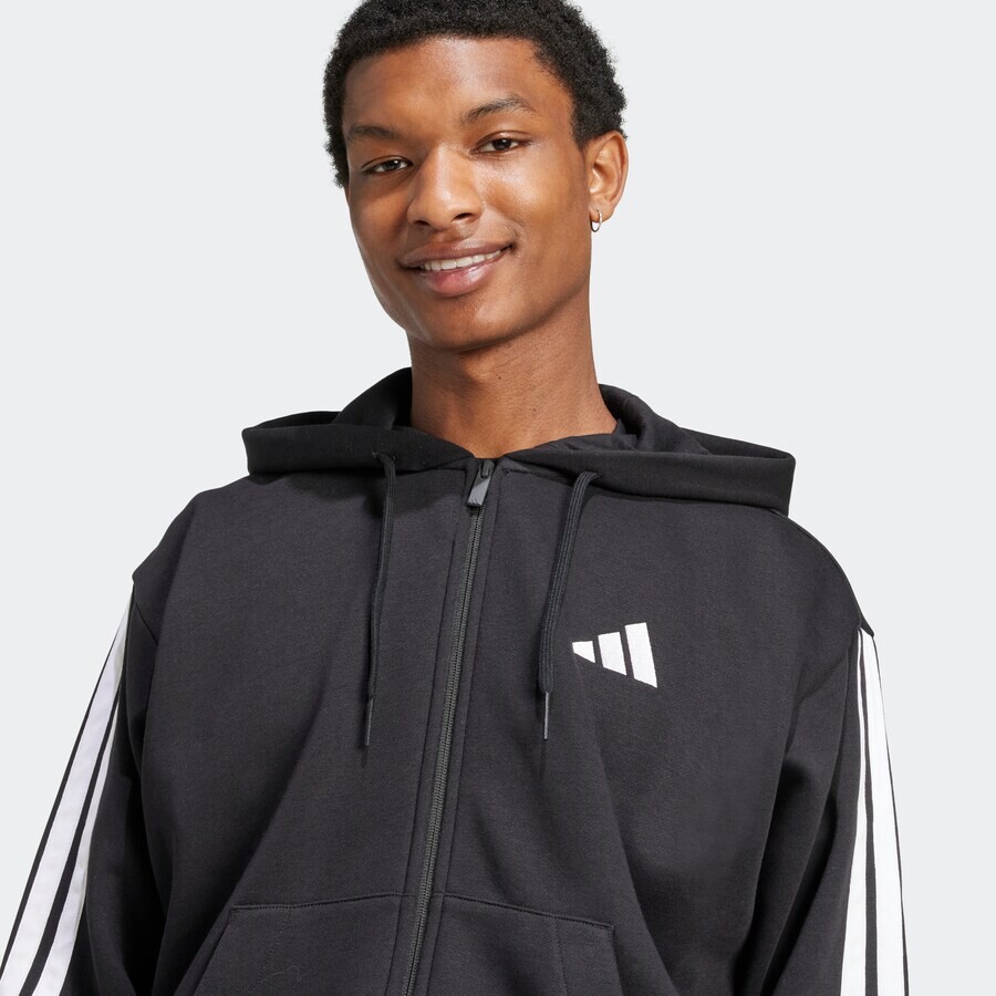 Свитер с капюшоном на молнии ADIDAS SPORTSWEAR Athletic Zip-Up Hoodie, черный — фото 4