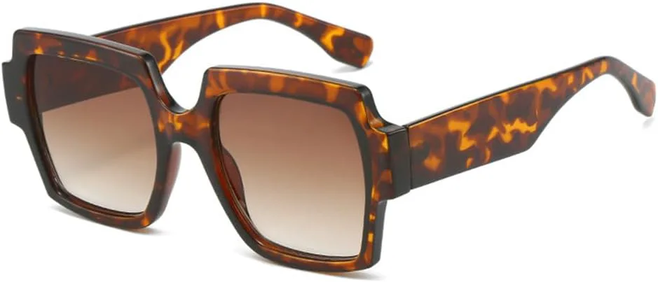 

Женские солнцезащитные очки в винтажном стиле, мужские солнцезащитные очки больших размеров, женские очки с защитой от УФ-излучения UV400 HDUBFY, Leopard