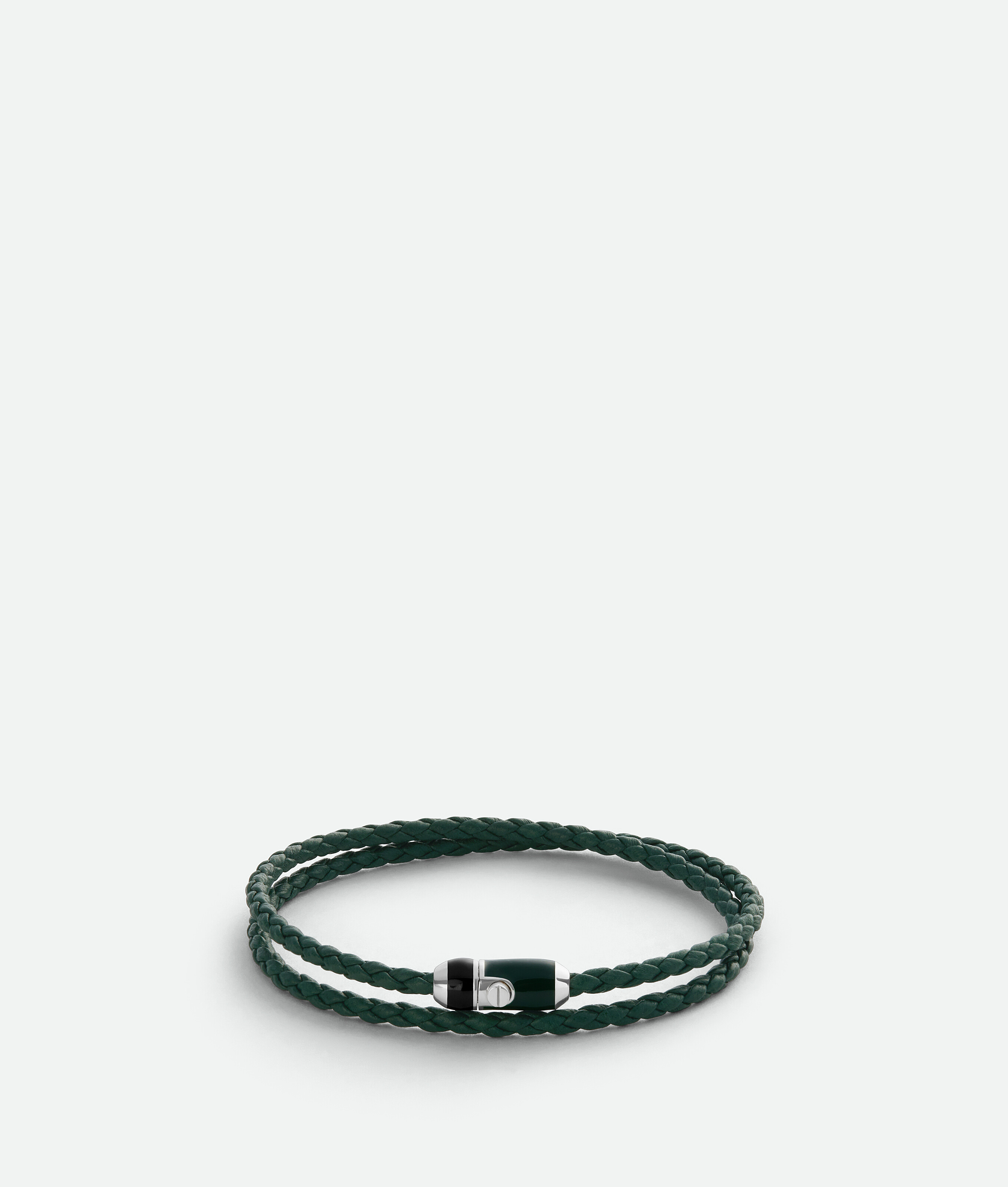 

Мужской кожаный браслет Leather Bracelet BOTTEGA VENETA, зеленый