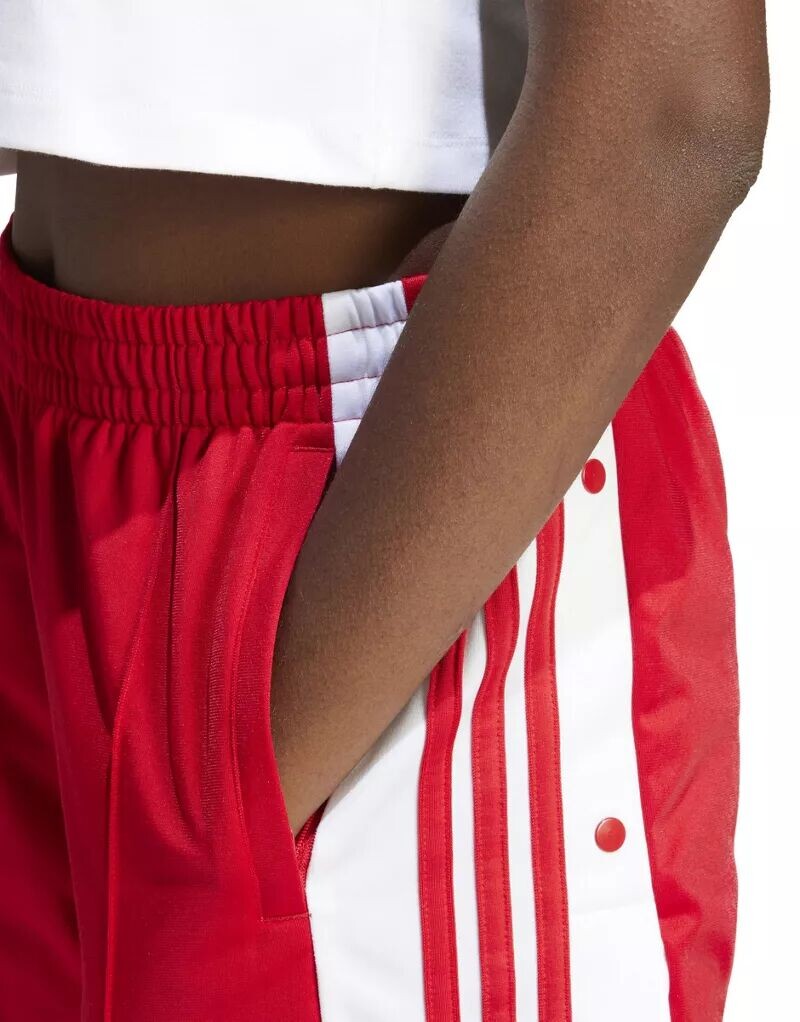 Красные брюки на кнопках adidas Originals Adibreak — фото 2
