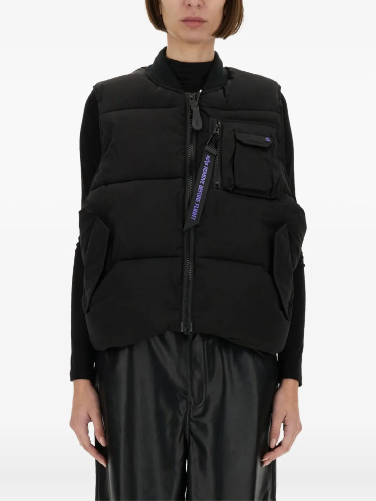 

Стеганый жилет с нагрудным карманом Alpha Industries, черный