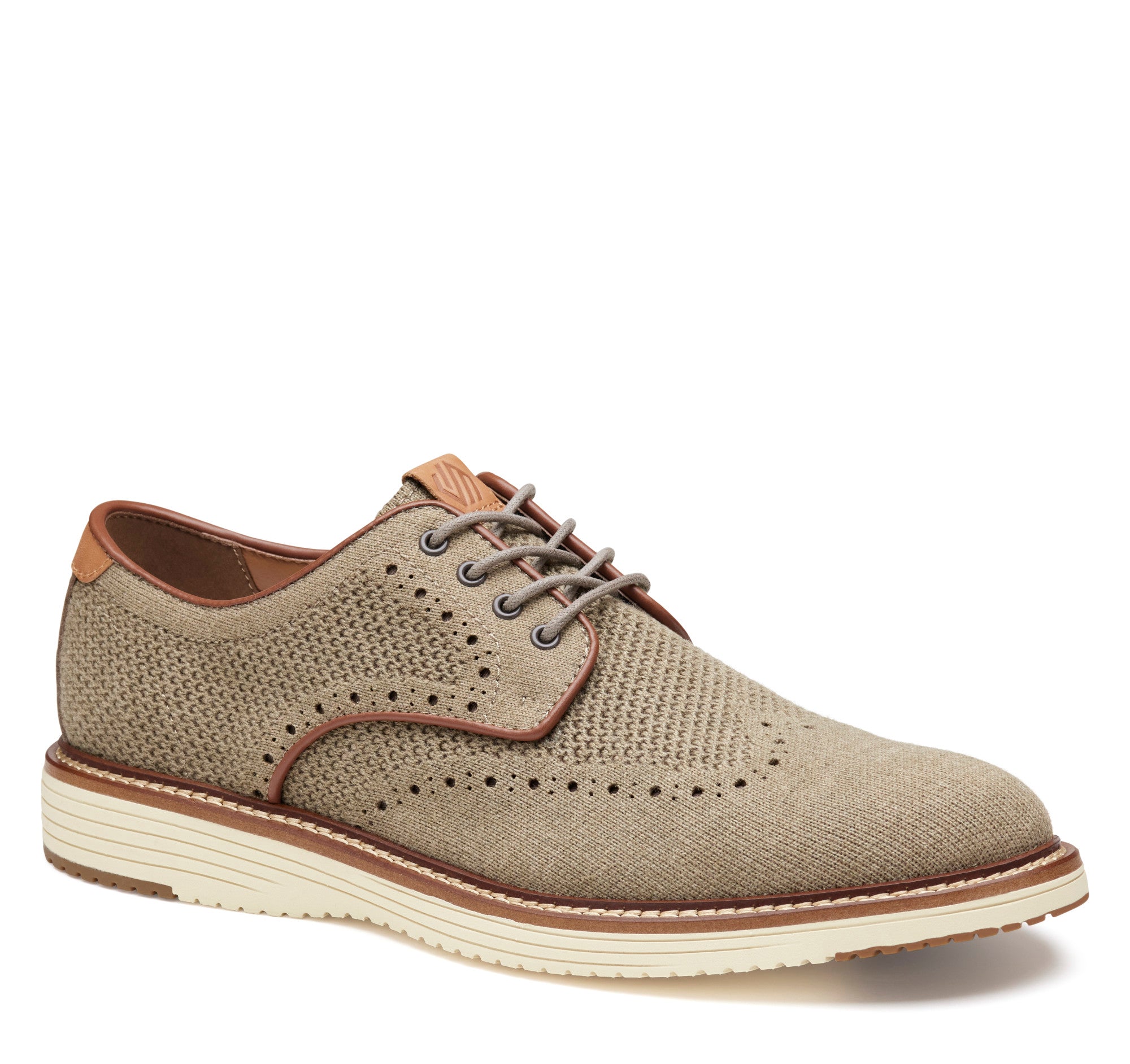 

Johnston & Murphy Мужские туфли Hodges Knit Wingtip, Taupe Knit