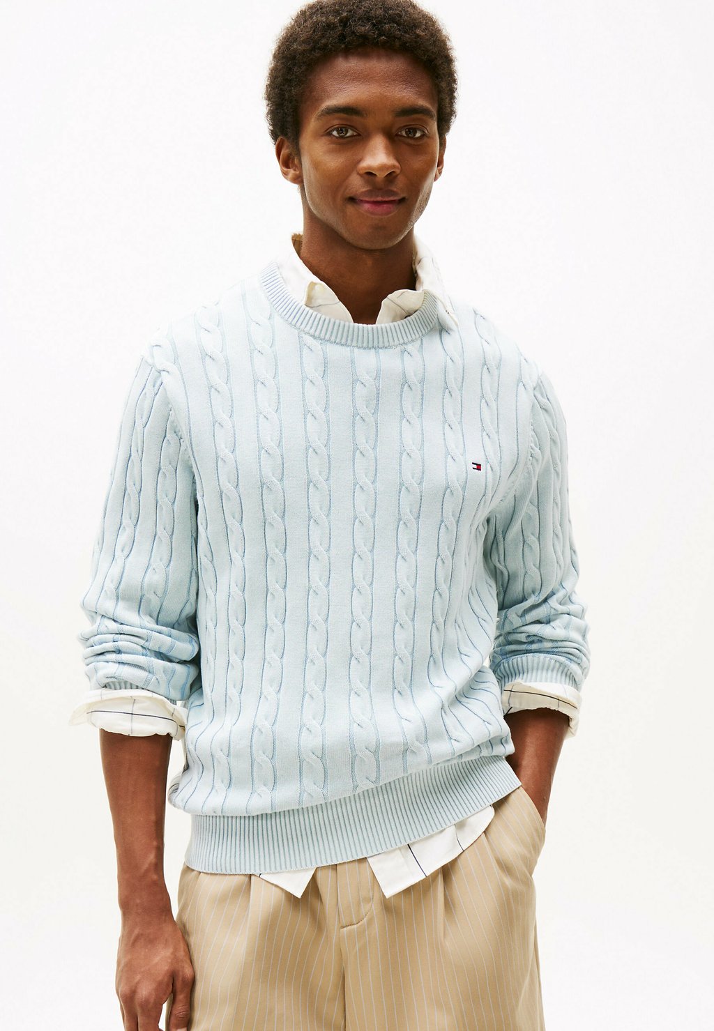 

Джемпер CABLE WASHED Tommy Hilfiger, светло-голубой
