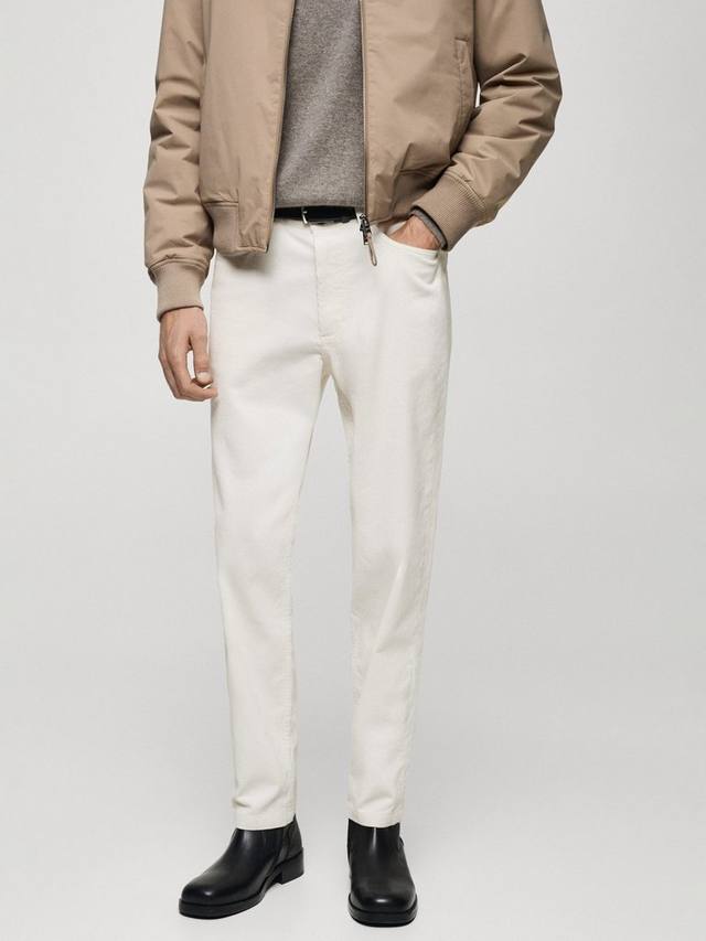 

Чикагские вельветовые брюки Mango, цвет Natural White