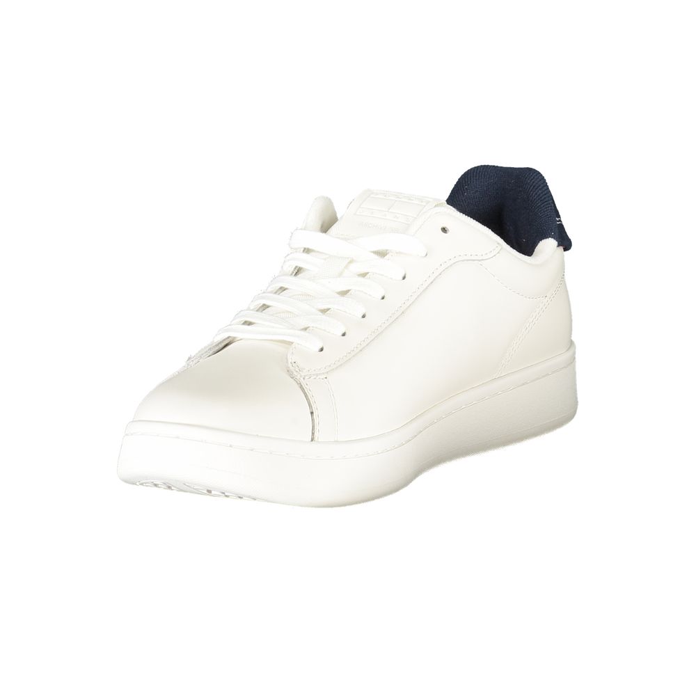 Белые кожаные мужские кроссовки Tommy Hilfiger, белый — фото 3