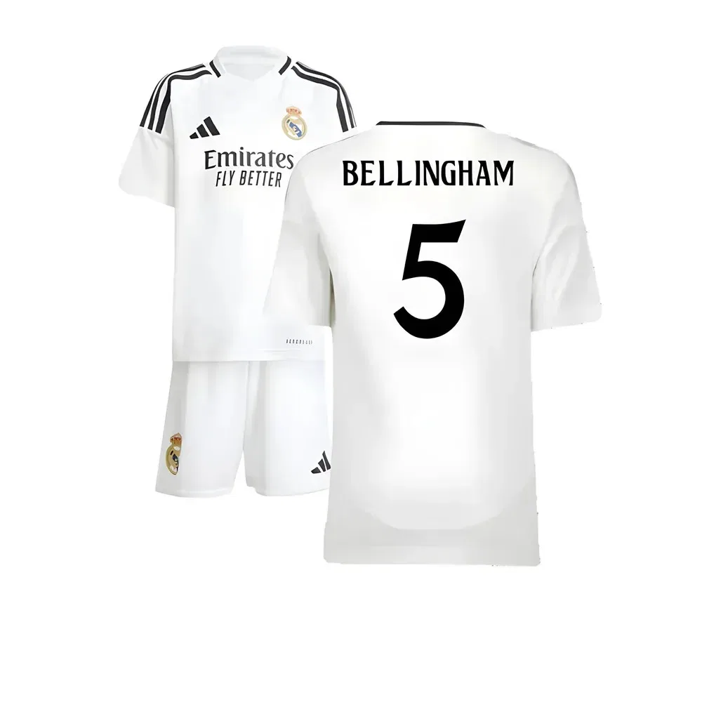 Детский футбольный комплект Real Madrid 2024/2025 Bellingham, белый