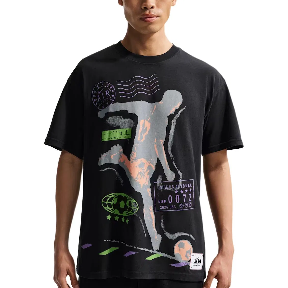 Футболка Sportswear мужская, черная, с круглым вырезом Nike, Black