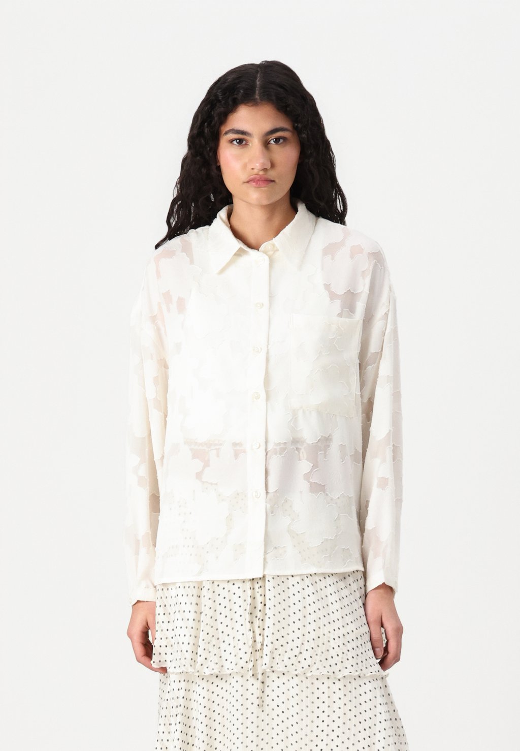 

Блузка на пуговицах PCTIMMA SHIRT Pieces, кремовый