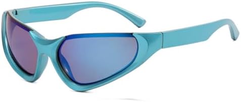 

Винтажные солнцезащитные очки 2027 года для женщин, уникальные солнцезащитные очки для мужчин, очки-маска с защитой от УФ-излучения UV400, зеркальные, модные, в стиле панк MTZJH, C3-blue