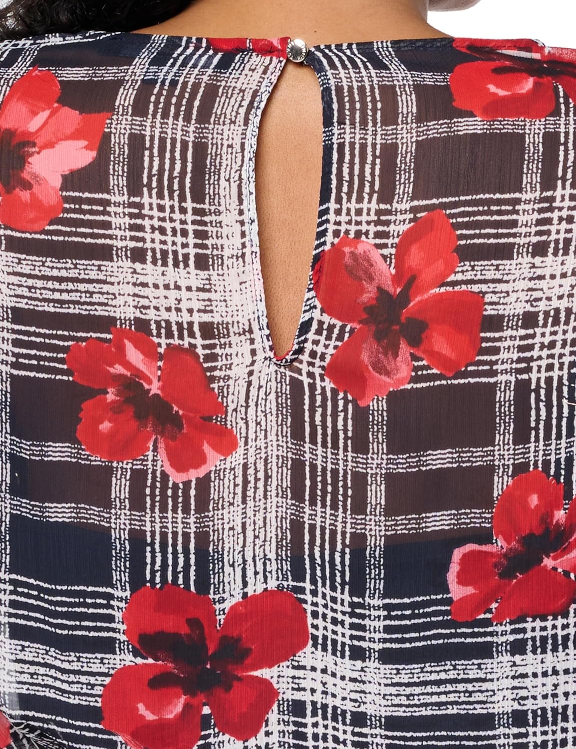 Женское платье Tommy Hilfiger с длинными рукавами и длиной миди, Sky Captain/Scarlet/Ivory — фото 4