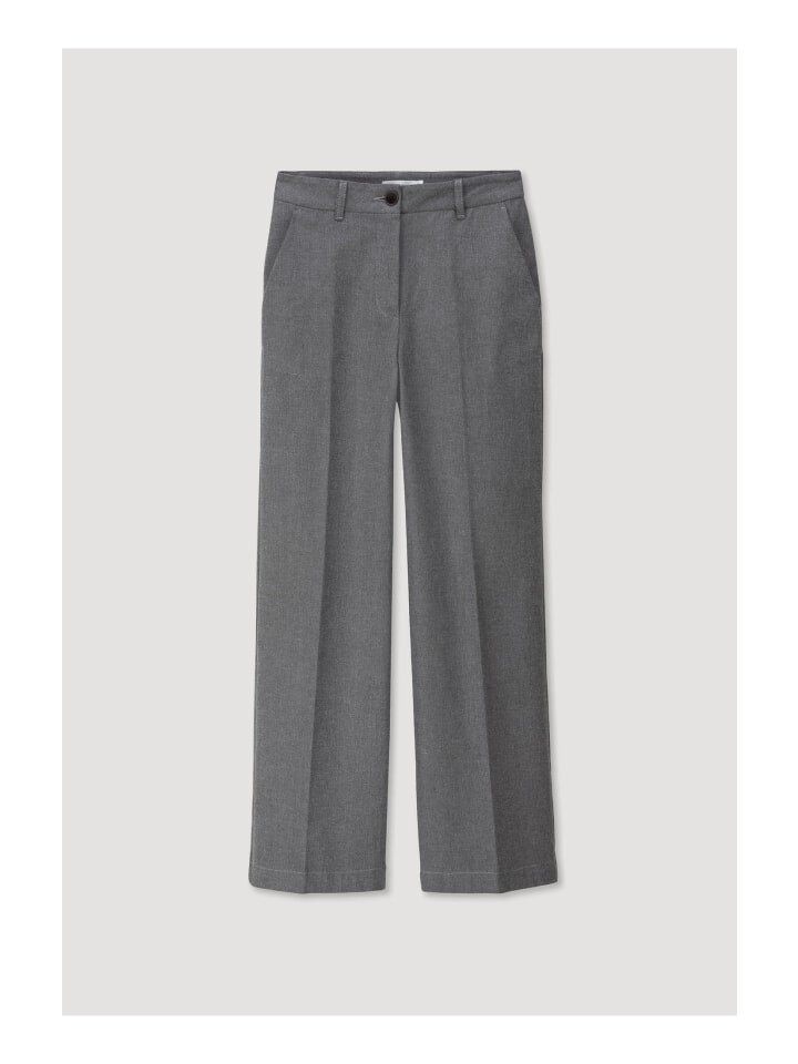 

Тканевые брюки Hessnatur Wide Leg Regular aus Bio Baumwolle, серый