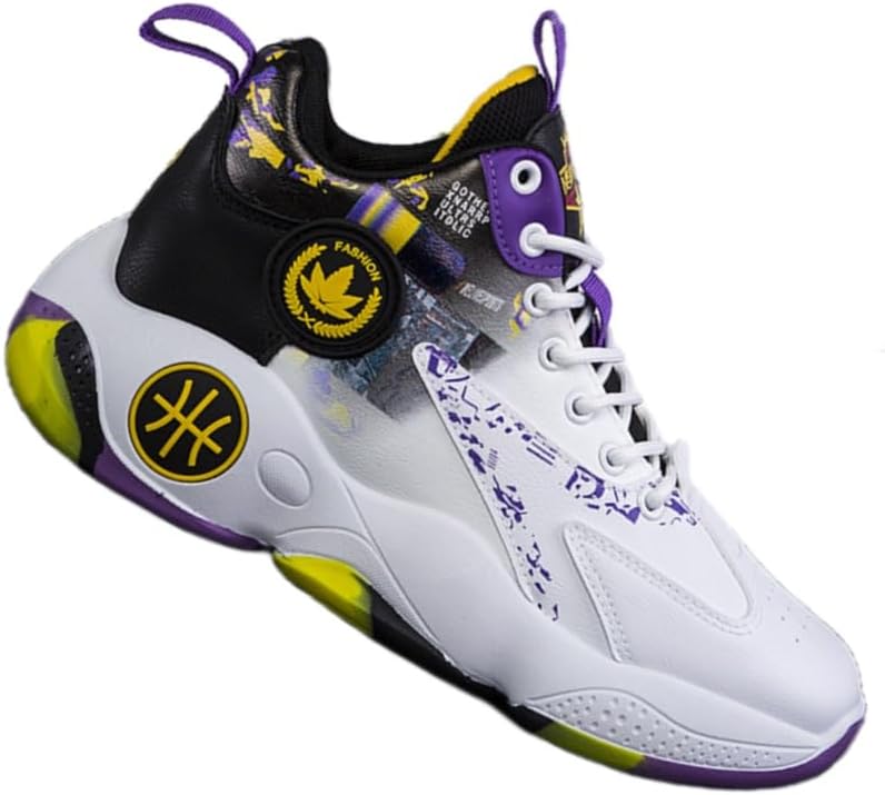 

Мужские модные спортивные кроссовки Clolinde с высокой подошвой - для баскетбола - противоскользящие и долговечные - дышащие и удобные, фиолетовый