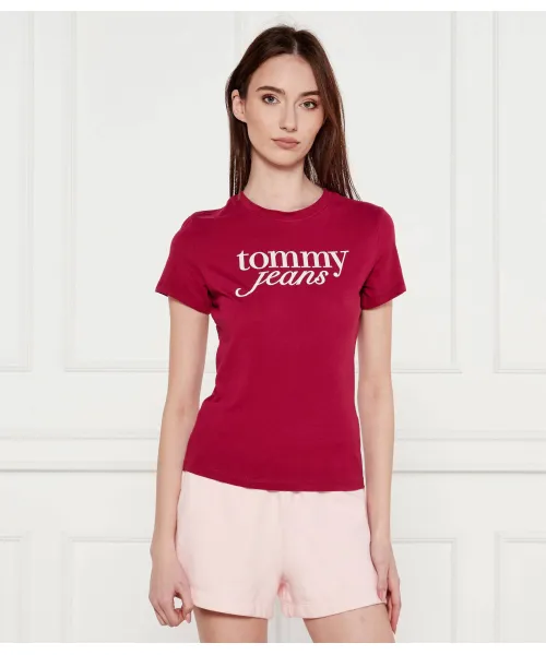 

Футболка Slim fit Tommy Jeans, розовый