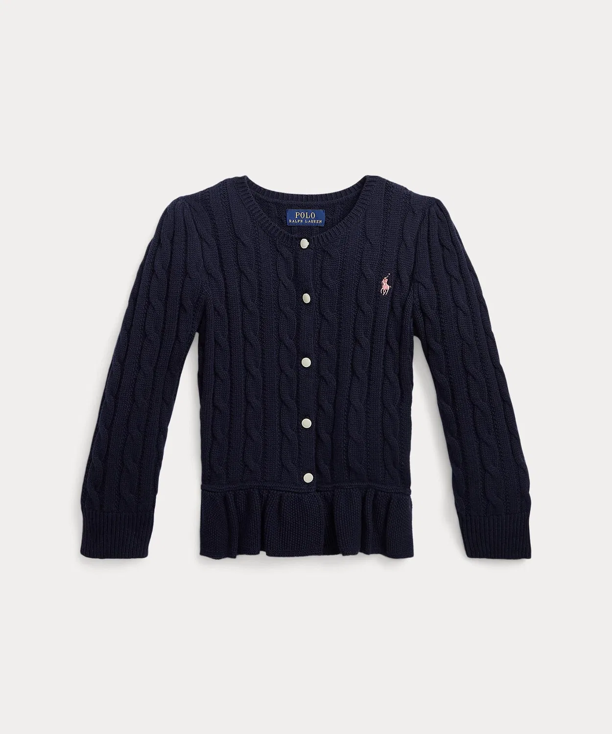 Кардиган хлопковый с пеплумом Ralph Lauren, синий