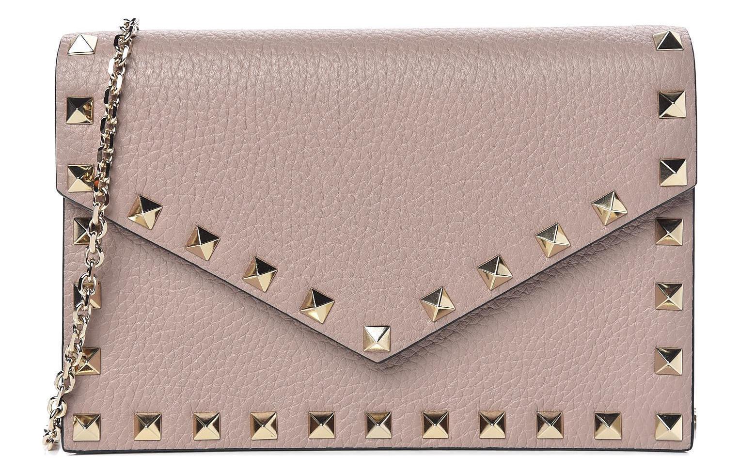 

Valentino Кожаный конверт через плечо мини клатч женский розовый