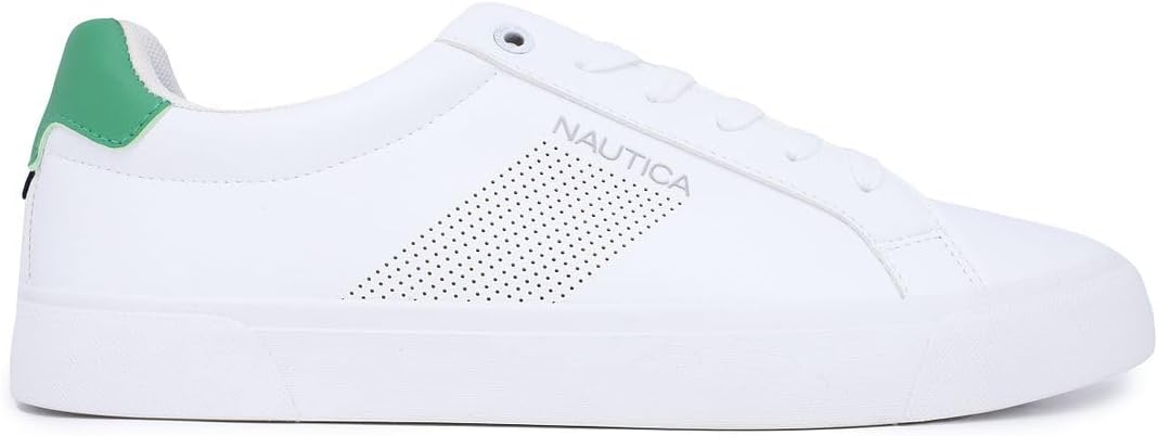 Мужские кроссовки Nautica Colpa Classic низкие, белый/зеленый — фото 2