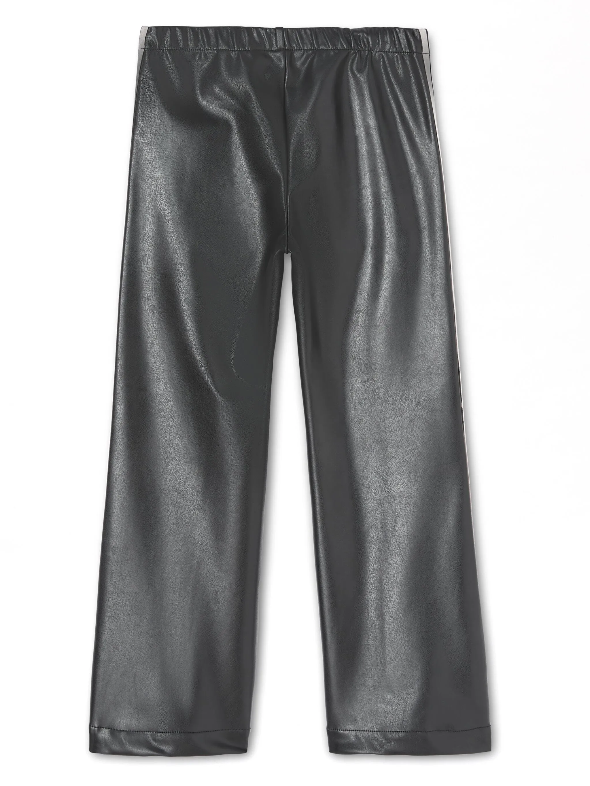 Спортивные брюки из искусственной кожи Palm Angels Kids, черный — фото 2