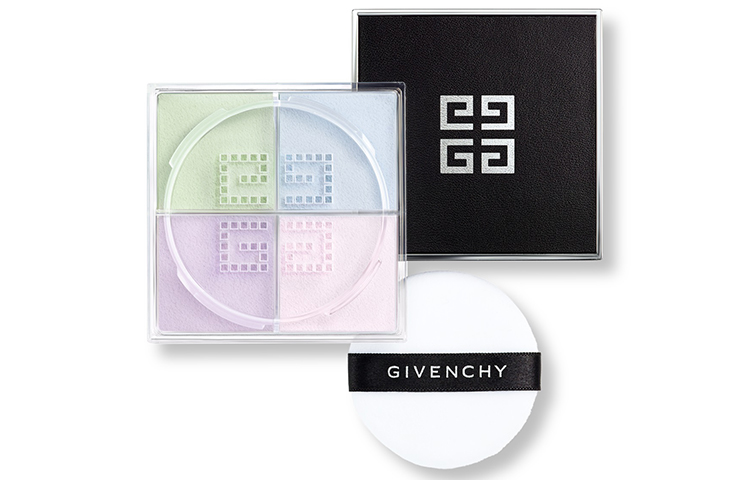 Givenchy Набор косметики с рассыпчатой пудрой на четыре отсека и помадой red velvet, легко растушевывается, естественный вид — фото 3