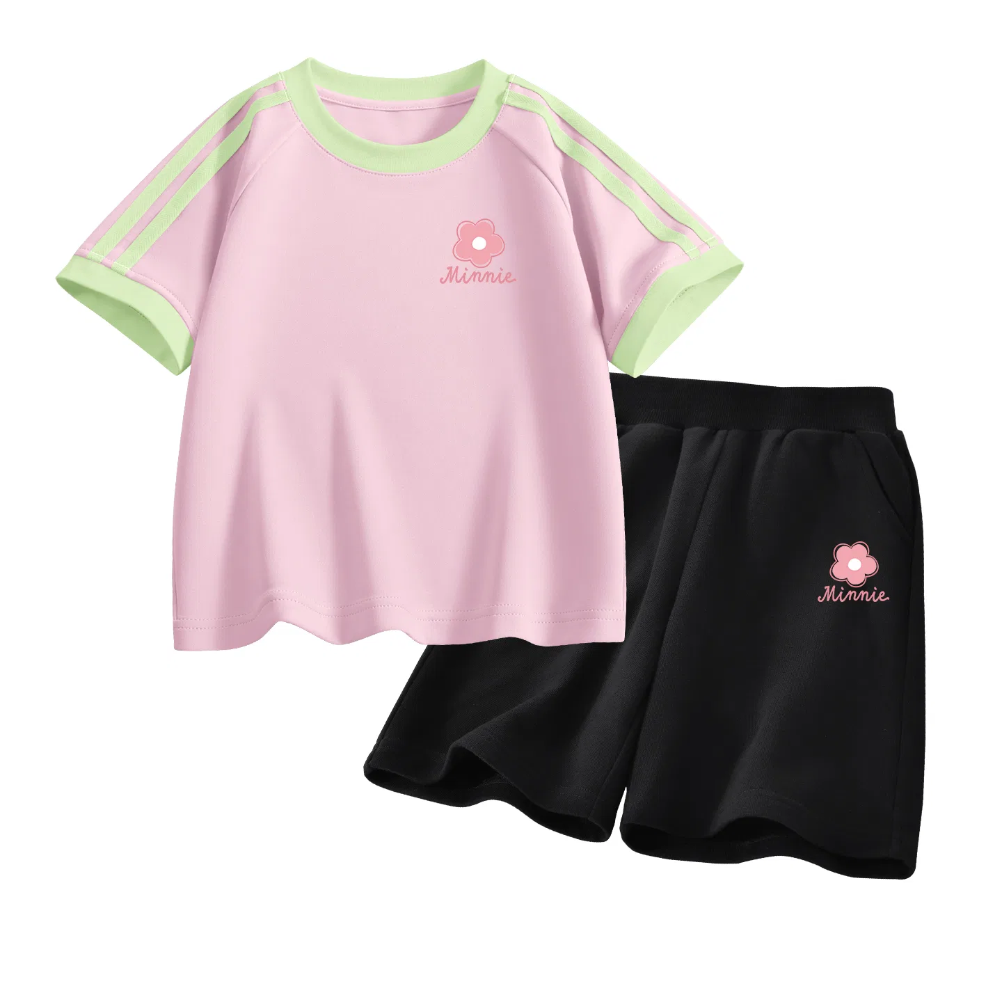 Детский спортивный костюм Casual Sportswear 2 Piece Set Disney, Di Fan Sheng Honey Blend with Yellow+Di Fan Sheng Flower K Black — фото 4