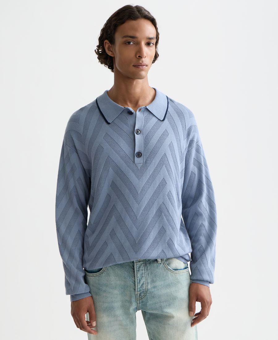 

Мужской структурированный свитер с длинными рукавами SCOTCH & SODA, Blue