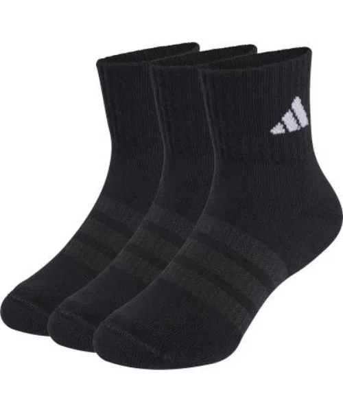 Носки детские 3 пары, adidas, компрессионные, чёрно-белые