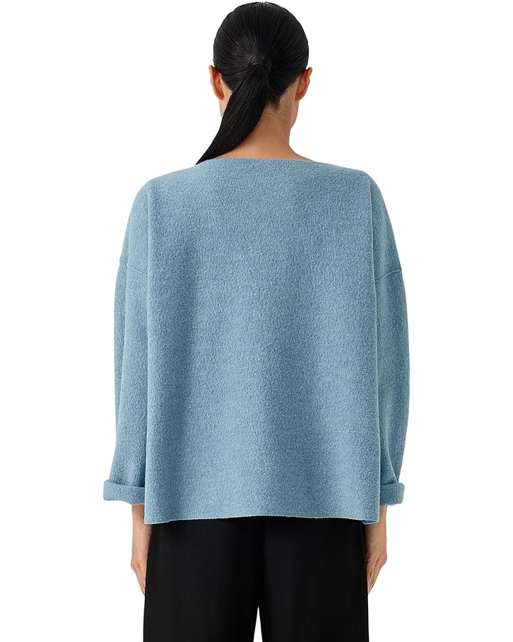 

Свитер Eileen Fisher Plus Size Bateau Neck Box Top, цвет Blue Steel