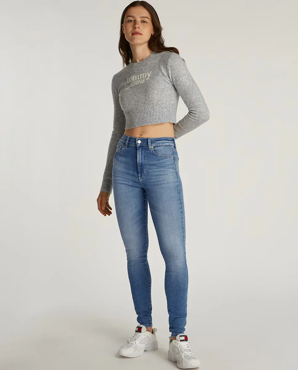 

Женские джинсы скинни с высокой талией Tommy Jeans, синий
