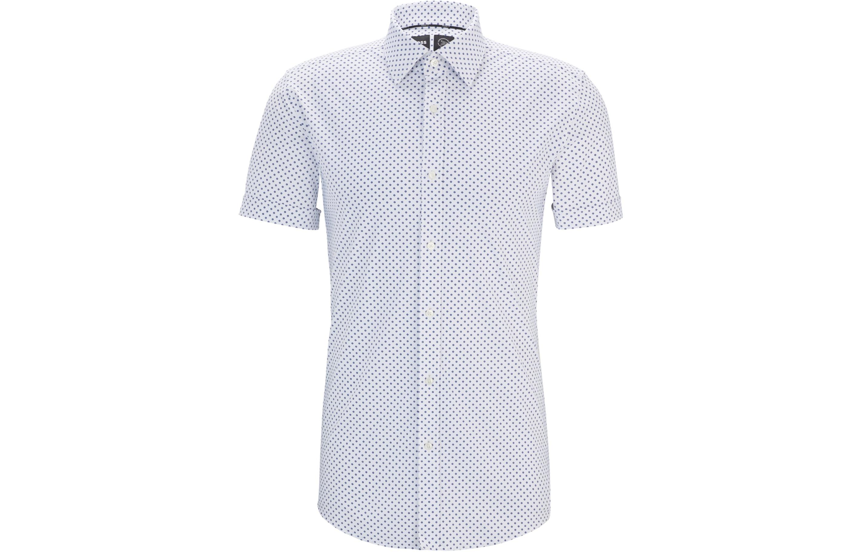 

Футболка HUGO BOSS мужская Slim Fit белая с принтом из эластичной ткани