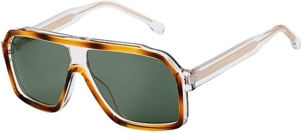 

Солнцезащитные очки LVTFCO большого размера для мужчин и женщин, роскошные, модные, в винтажном стиле, для активного отдыха и вождения, с защитой от УФ-излучения UV400, C4hawksbillgreen