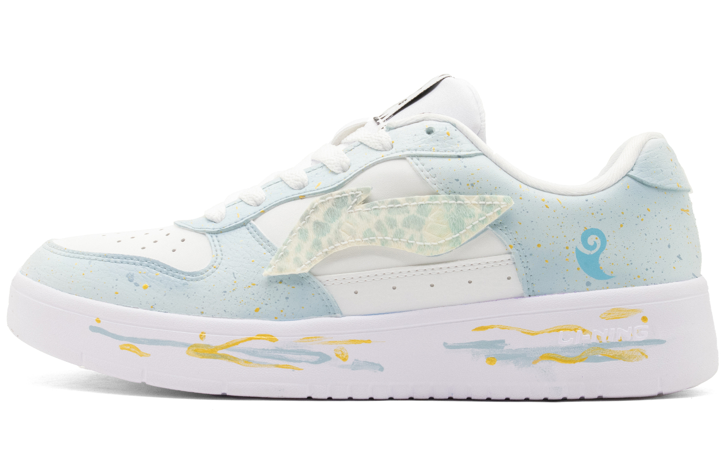 

LINING Мужские сине-белые низкие скейтерские кроссовки Pontoon Boats с противоскользящей, износостойкой и дышащей подошвой