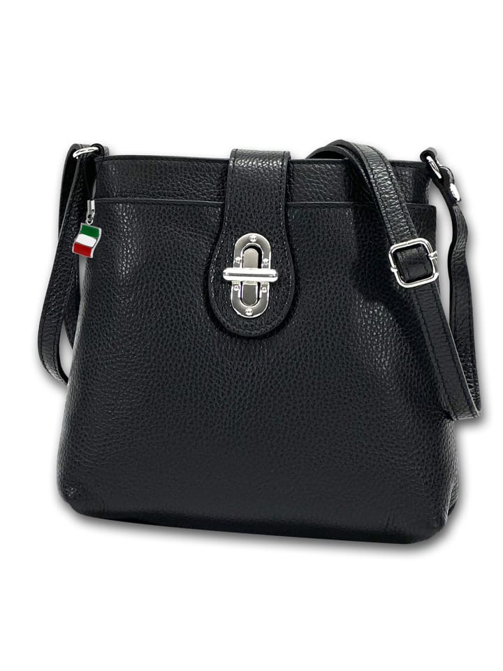 

Кожаная сумка через плечо Florence, черная, примерно 22 см Florence