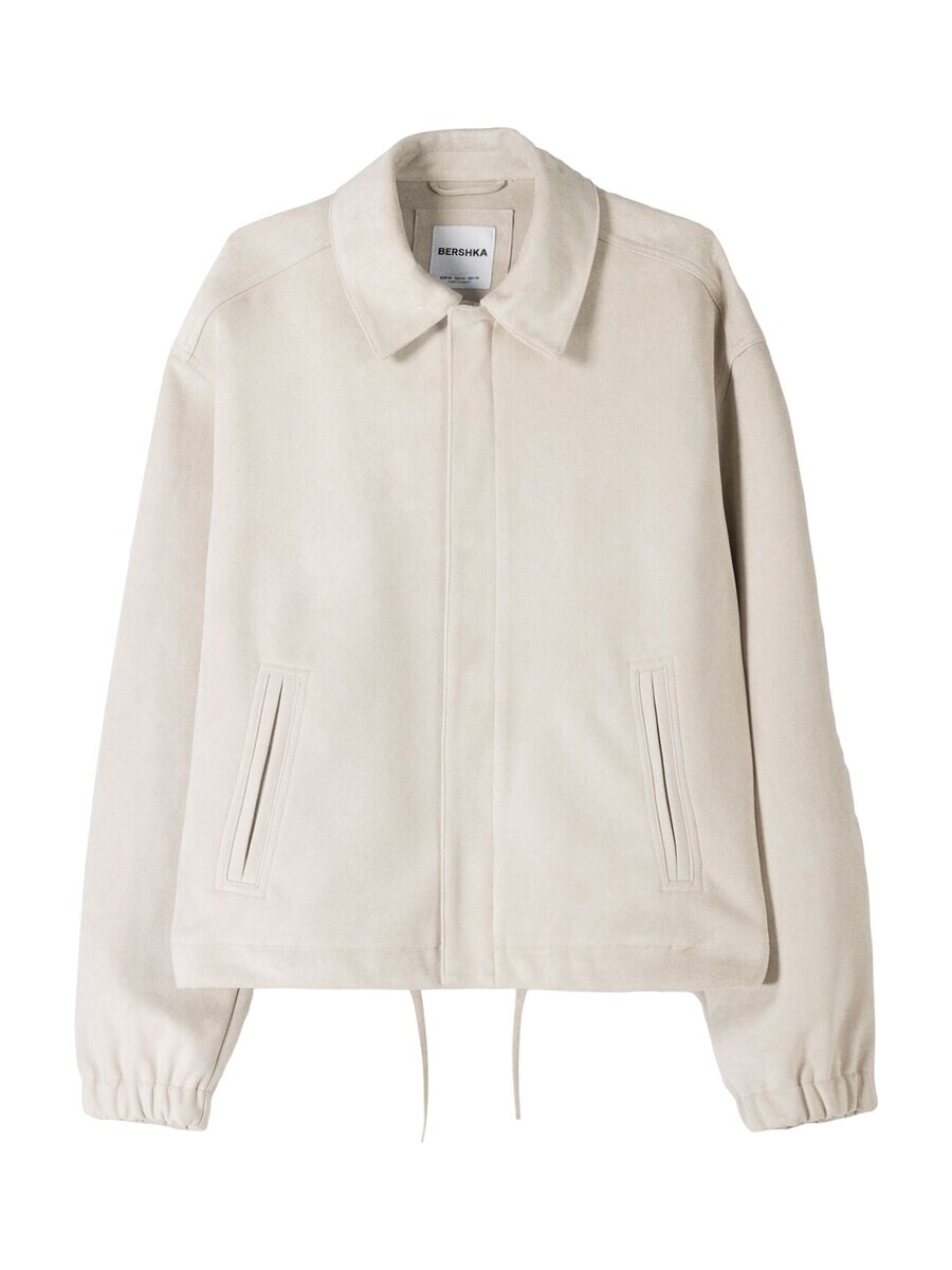 

Кожаная куртка Bershka Between-Season Jacket, цвет cream/light beige