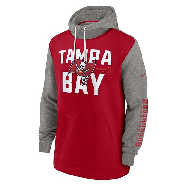 Мужской красный свитшот с капюшоном Tampa Bay Buccaneers в стиле колор-блок Nike — фото 3