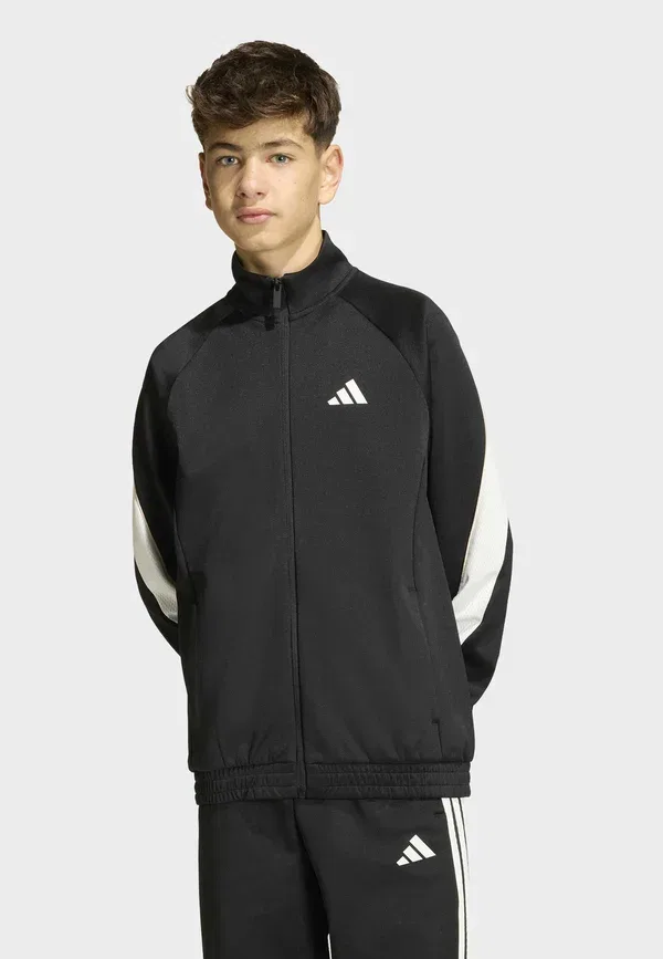 Куртка спортивная Adidas Performance Stadium track jacket training jacket, черный офф-вайт — фото 3