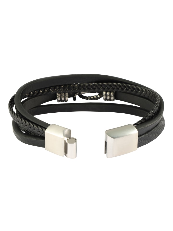 

Adeliás Мужской кулон - кожаный кулон с гравировкой, черный