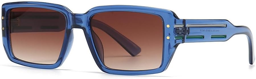 

Классические роскошные солнцезащитные очки для женщин и мужчин, модные солнцезащитные очки в винтажном стиле панк, женские очки с заклепками и защитой от УФ-излучения HVTVTLA, Blue Tea