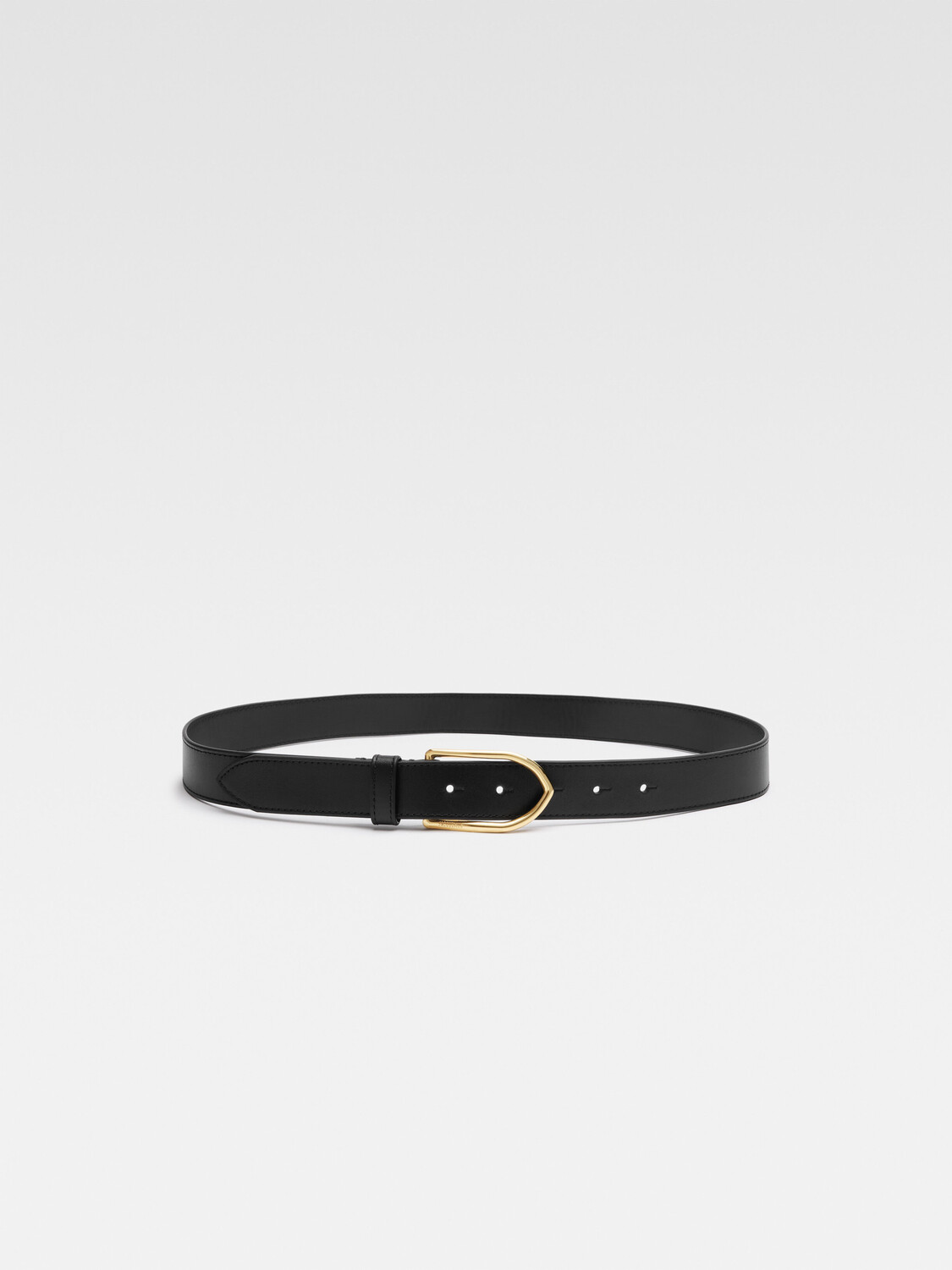 

Ремень с угловой пряжкой JACQUEMUS The Bambino belt, черный