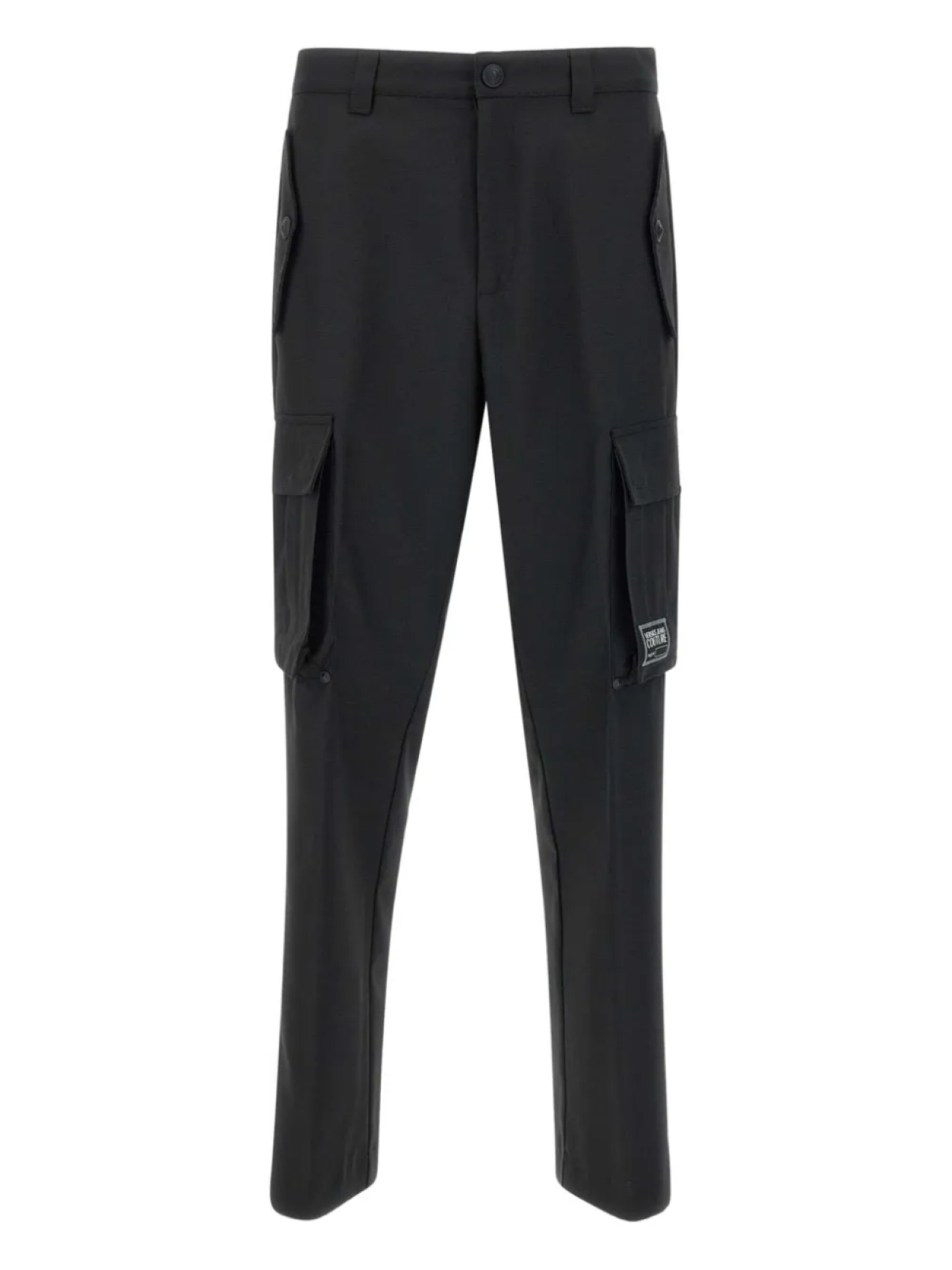 

Versace Jeans Couture брюки с логотипом и нашивкой, черный