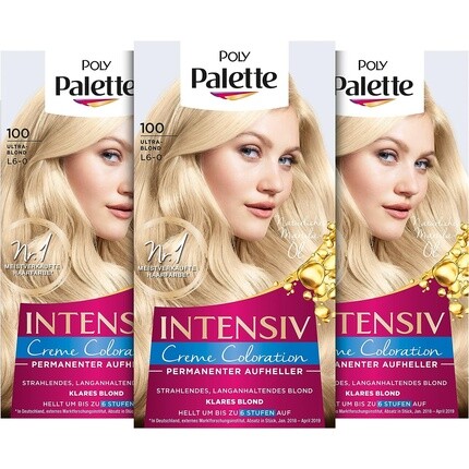 

Poly Intensiv Cream Coloring 100/L6-0 Ультраблонд Уровень 3 125мл, Palette