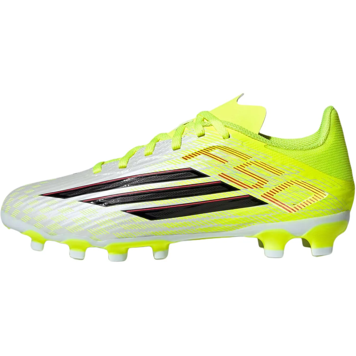 Adidas Футбольные бутсы F50 League Low top белые неоново-желтые детские
