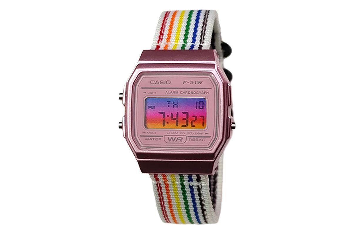 

Ретрофрит серия кварцевый механизм нейлоновый ремешок женские часы разноцветный циферблат CASIO