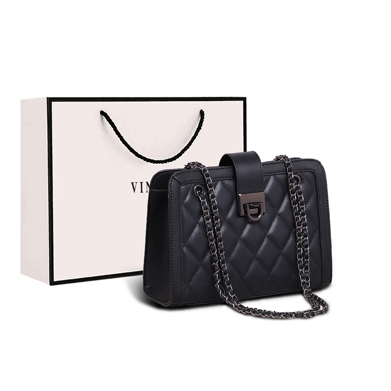 

VINEY Кожаная сумка через плечо, Black