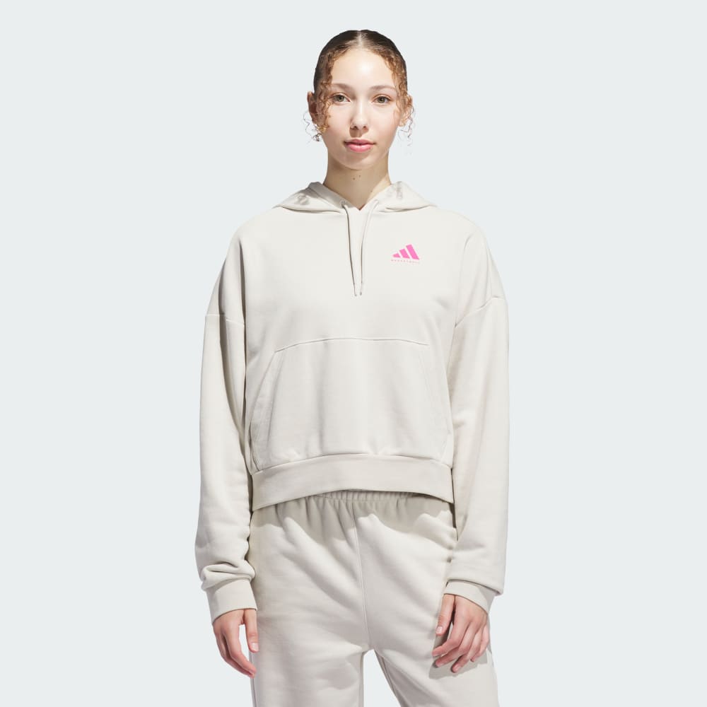 

Толстовка Adidas Select AWB French Terry Hoody, цвет Beige/Shock Pink