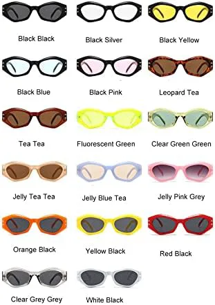 

Солнцезащитные очки Polygon для женщин, винтажные, неправильной формы, желейного цвета, мужские, в маленькой оправе, с защитой от УФ-излучения UV400 MTZJH, Tea Tea